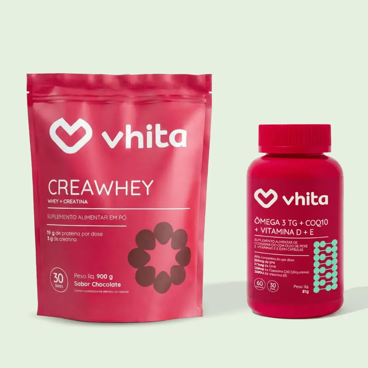 Kit CreaWhey e Ômega 3 em 1