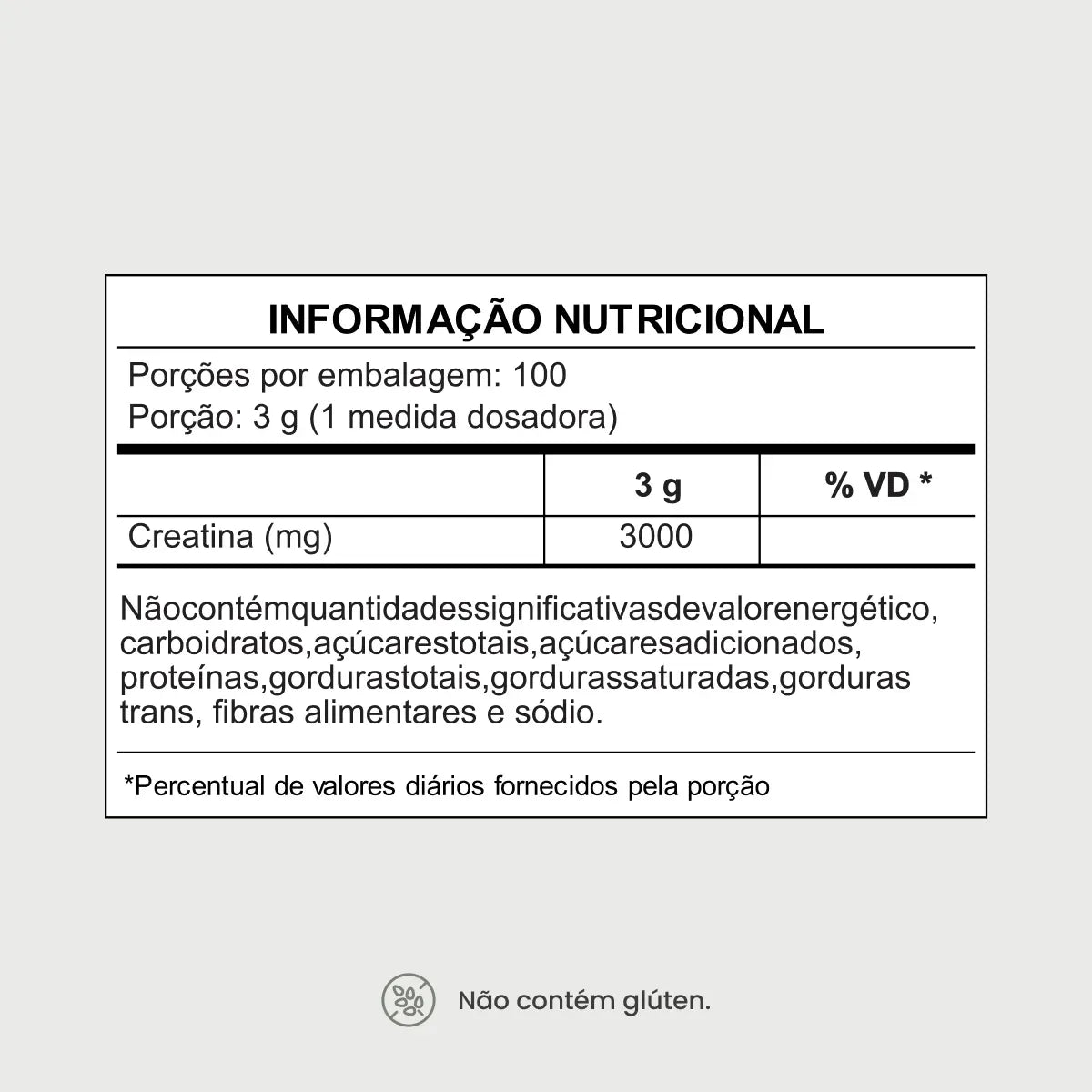 Creatina Monohidratada 100% Pura em pó (300g)