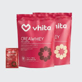 CreaWhey | 19g de proteína e 3g de creatina por dose (chocolate ou baunilha)
